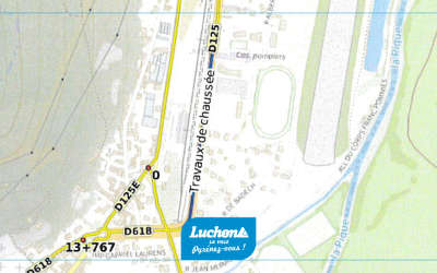 Travaux de chaussée sur la D125 à Bagnères-de-Luchon